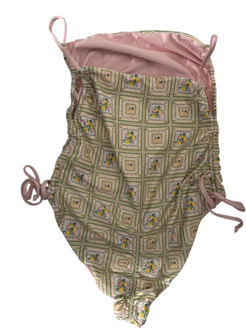 NWT Capittana Irene Reversible One Piece Swimsuit Lemon Flowers Womens Size XL - Picture 7 of 10